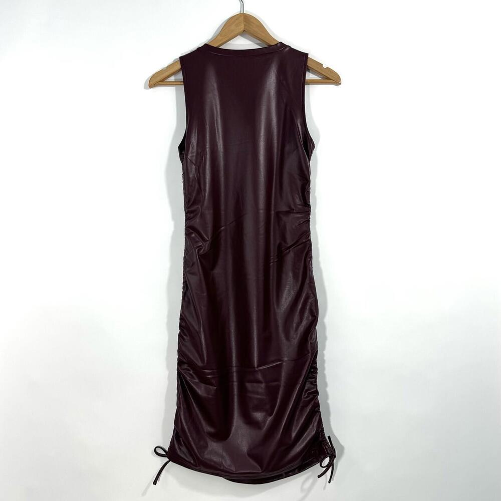 Steve Madden Women’s Size Medium Cordovan Rochester Faux Leather Mini Dress NWT - Picture 6 of 8